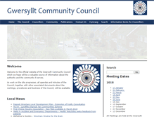 Tablet Screenshot of gwersylltcommunitycouncil.co.uk